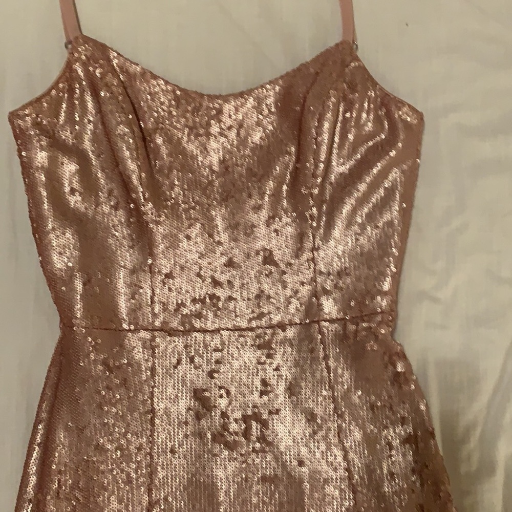 𝅺🌷PROM Dress pink sequins gown by Dress the Population Size 2.  Worn once - Picture 10 of 12